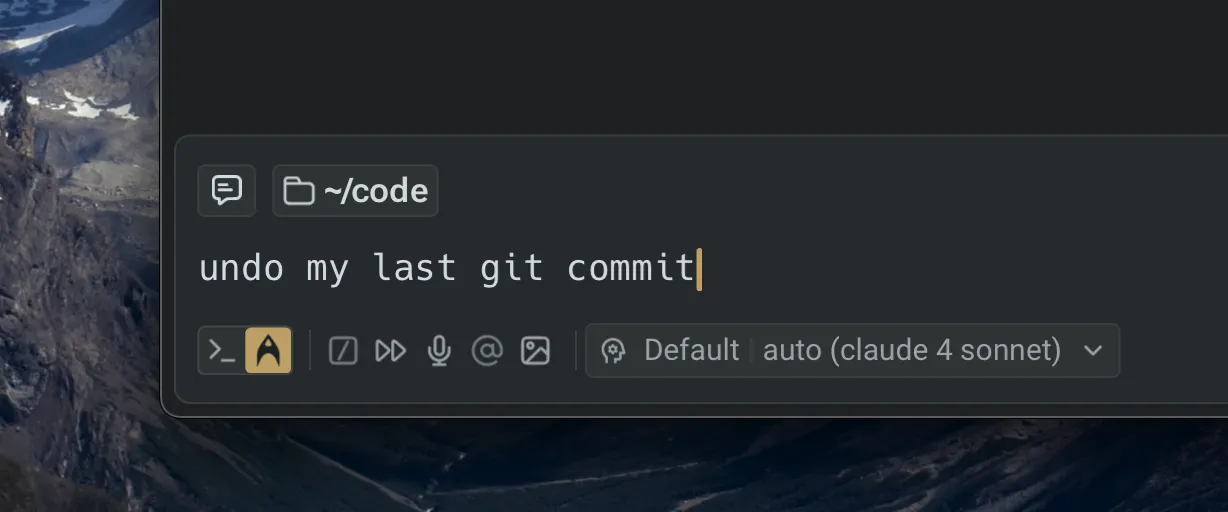 Universal Input locked in Agent Mode.